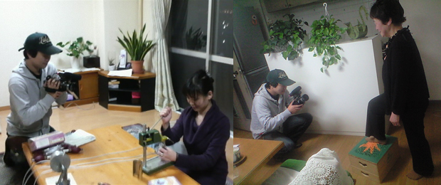 発明主婦(発明家さま)のテレビ取材風景